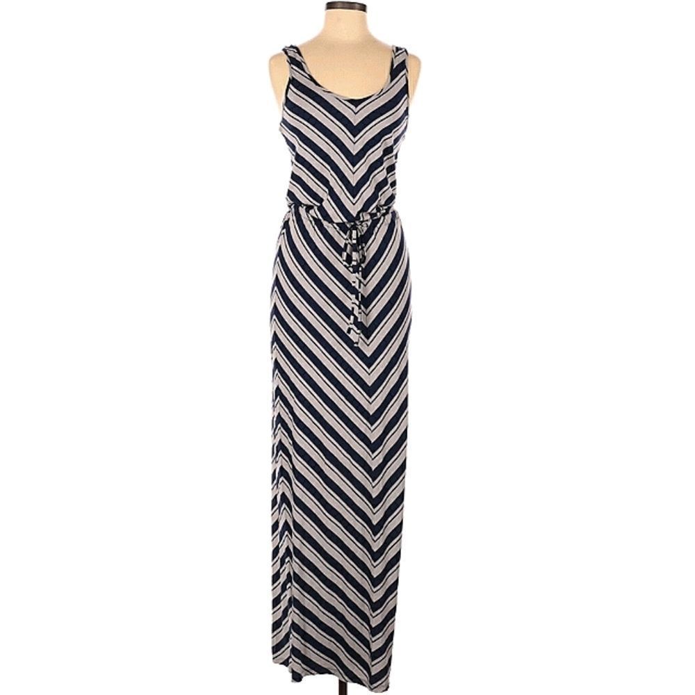 Caslon Herringbone Chevron Print Maxi Dress